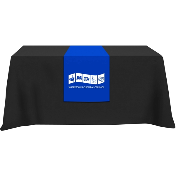 28" x 48" 65/35 polyester-cotton twill table runner with rolled hem... from ASI 61966 HPG / Beacon Promotions