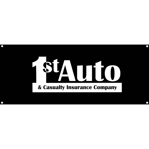 60" x 27" polyester-cotton twill banner with rolled hem on four... from ASI 61966 HPG / Beacon Promotions