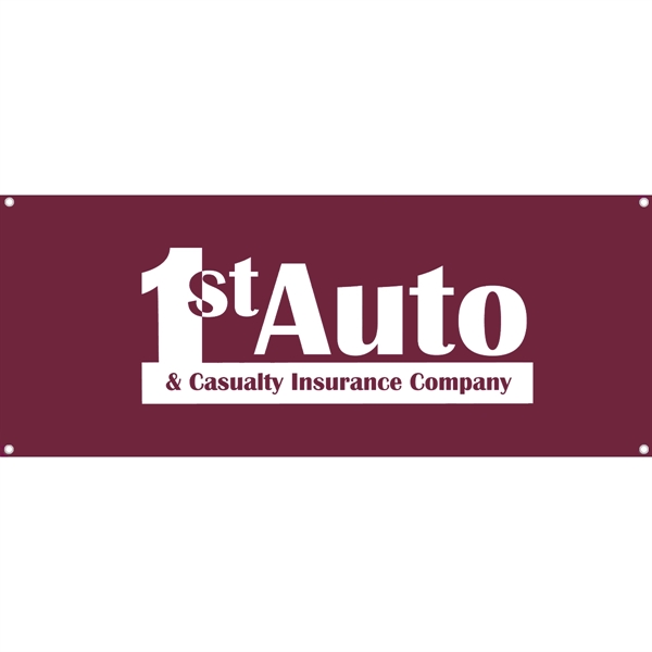 60" x 27" polyester-cotton twill banner with rolled hem on four... from ASI 61966 HPG / Beacon Promotions