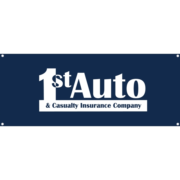 60" x 27" polyester-cotton twill banner with rolled hem on four... from ASI 61966 HPG / Beacon Promotions