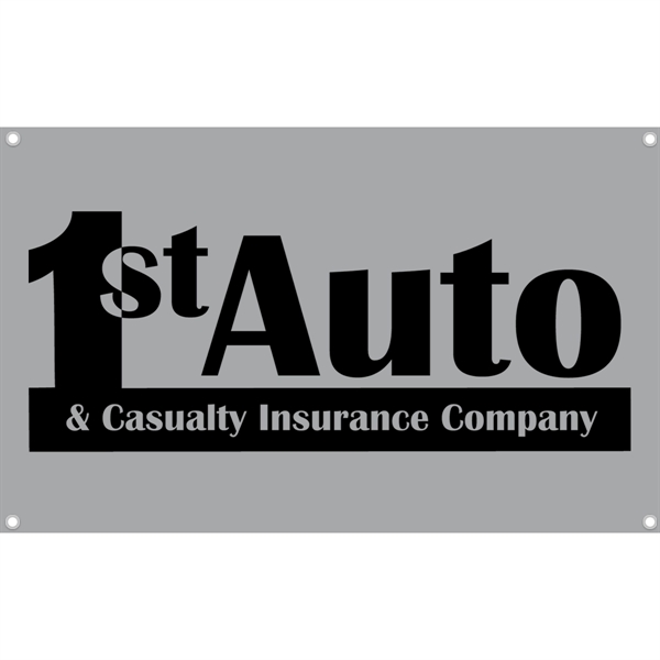 36" x 27", 65/35 polyester-cotton blend small banner with rolled hems,... from ASI 61966 HPG / Beacon Promotions