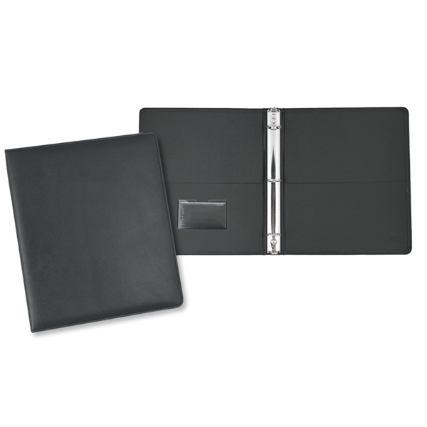 Stratton 1" ring binder made of vinyl with matching black stitching... from ASI 54040 Fey Promo / Fey Binders and Organization Solutions