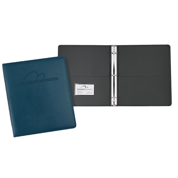 Stratton 1" ring binder made of vinyl with matching black stitching... from ASI 54040 Fey Promo / Fey Binders and Organization Solutions