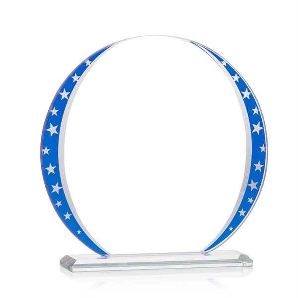 This Starfire Crystal Circle Shaped Award features mirrored star accents and... from ASI 84592 St Regis Group / St Regis