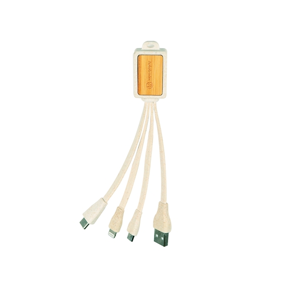 An ecofriendly 3-in-1 charging cable made from wheat straw plastic and... from ASI 91435 Tomax USA / Tomax