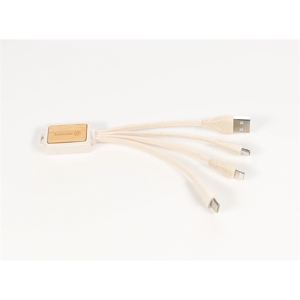 An ecofriendly 3-in-1 charging cable made from wheat straw plastic and... from ASI 91435 Tomax USA / Tomax