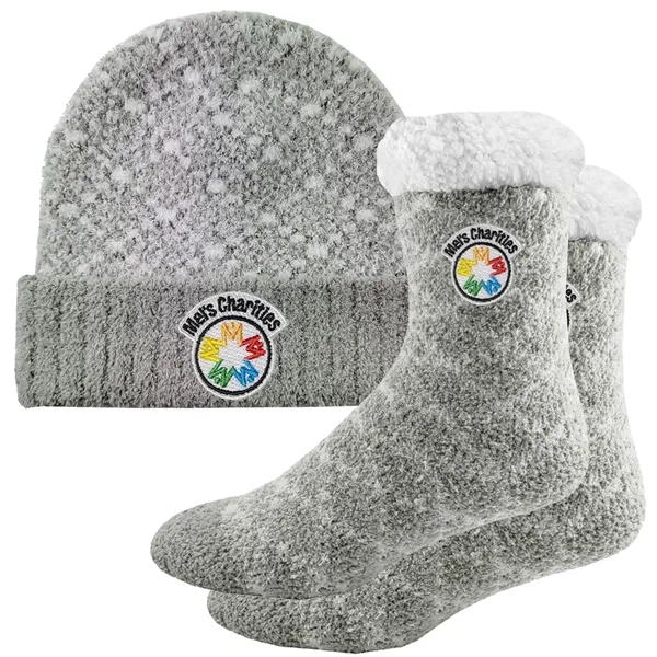 100% acrylic fuzzy cap with rolled cuff and sherpa lined crew... from ASI 90160 Suntex Industries