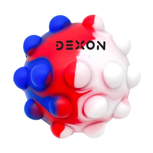 2.5" x 2.5" x 2.5" Push Pop silicone fidget ball with... from ASI 63549 Jornik Manufacturing Corp