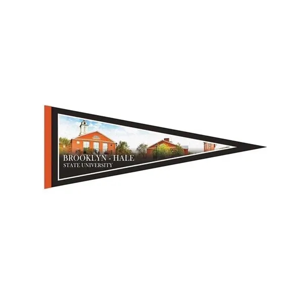 9" x 24" Full color felt pennant flag banner with strip... from ASI 37218 Athena Promo (tm)