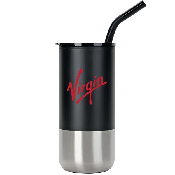 16 oz. Cabo Stainless Tumbler with Straw... from ASI 80060 VisionUSA