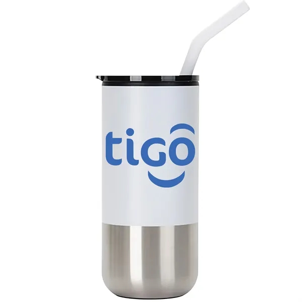 16 oz. Cabo Stainless Tumbler with Straw... from ASI 80060 VisionUSA