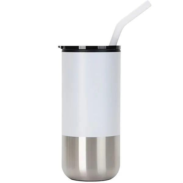 16 oz. Cabo Stainless Tumbler with Straw... from ASI 80060 VisionUSA