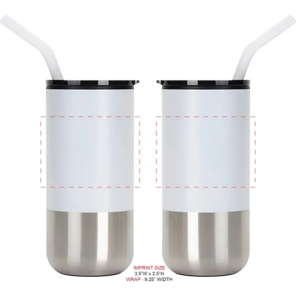 16 oz. Cabo Stainless Tumbler with Straw... from ASI 80060 VisionUSA