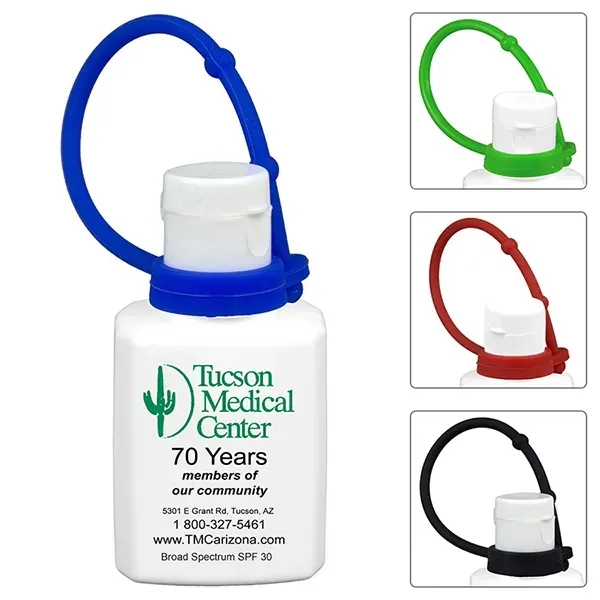 .5 ounce PE flip-top container of SPF30 sunscreen lotion with colored... from ASI 62660 Innovation Line