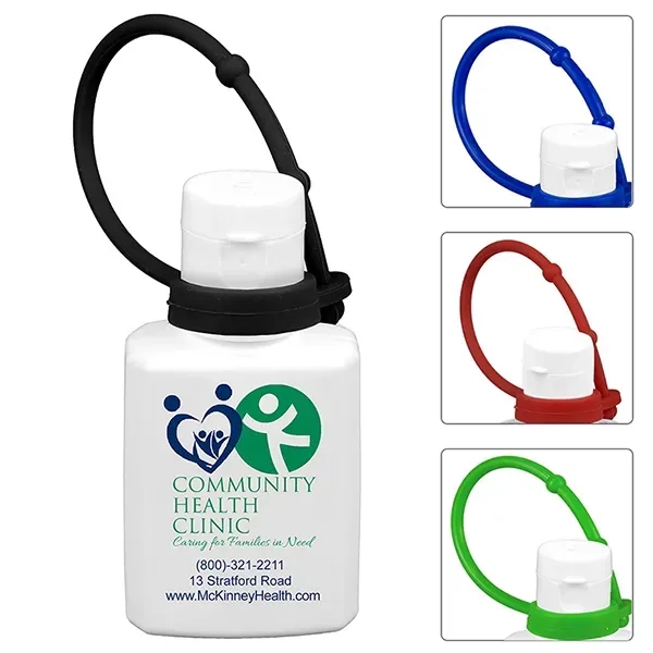 Solid white flip top squeeze bottle filled with vanilla scented sunscreen... from ASI 62660 Innovation Line