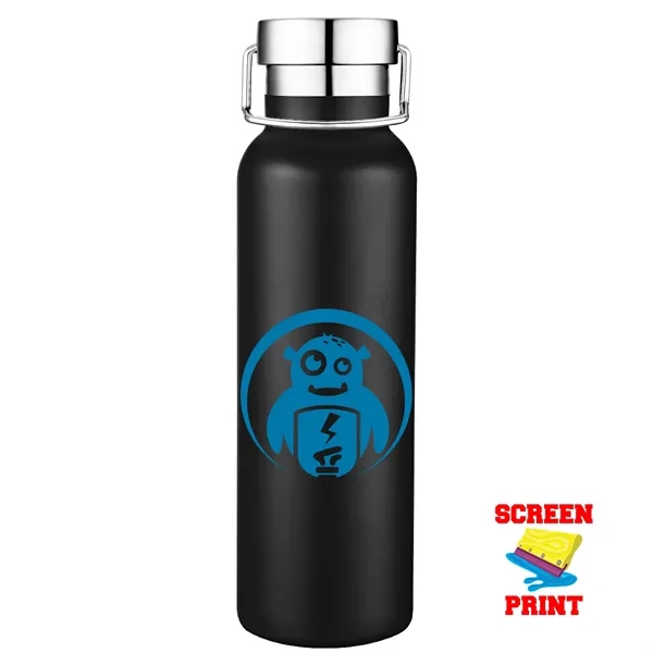 20 oz. stainless steel vacuum-insulated bottle with attached handle and screw-on... from ASI 80060 VisionUSA