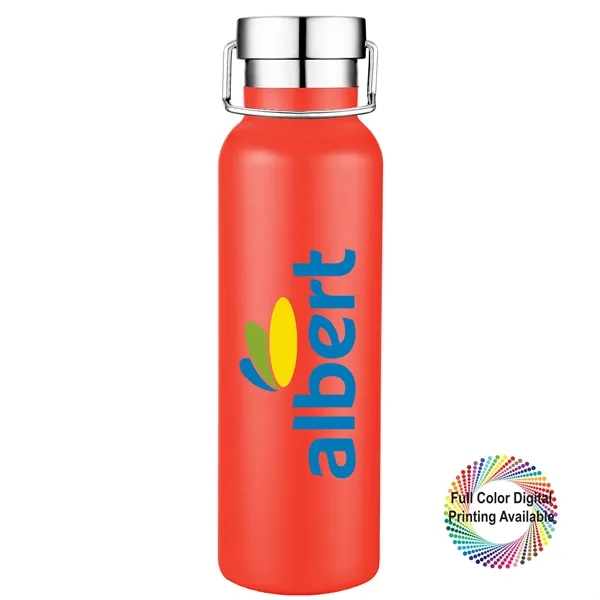 20 oz. stainless steel vacuum-insulated bottle with attached handle and screw-on... from ASI 80060 VisionUSA