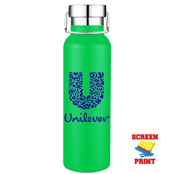 20 oz. stainless steel vacuum-insulated bottle with attached handle and screw-on... from ASI 80060 VisionUSA