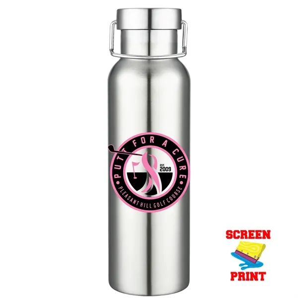 20 oz. stainless steel vacuum-insulated bottle with attached handle and screw-on... from ASI 80060 VisionUSA