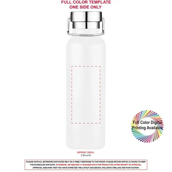 20 oz. stainless steel vacuum-insulated bottle with attached handle and screw-on... from ASI 80060 VisionUSA