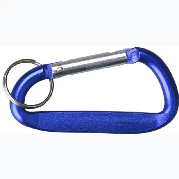 Carabiner with split key ring and solid aluminum construction.... from ASI 74585 Nu Promo International / Nu Promo Line