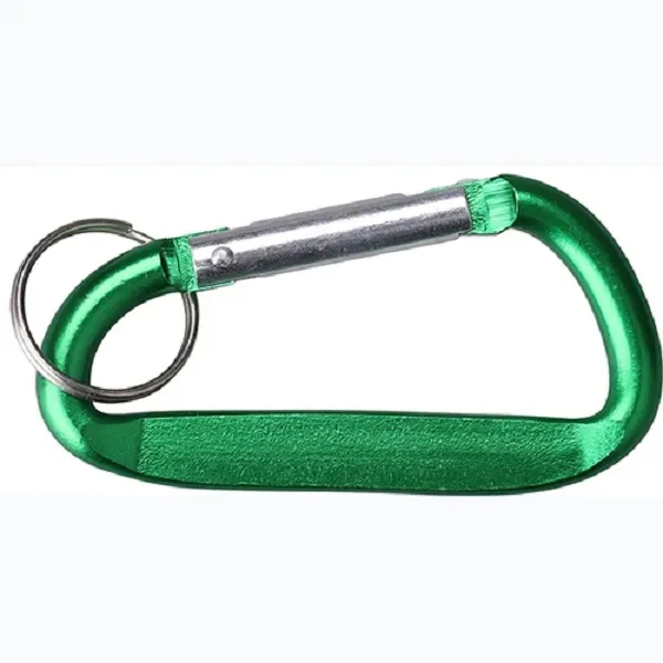 Carabiner with split key ring and solid aluminum construction.... from ASI 74585 Nu Promo International / Nu Promo Line