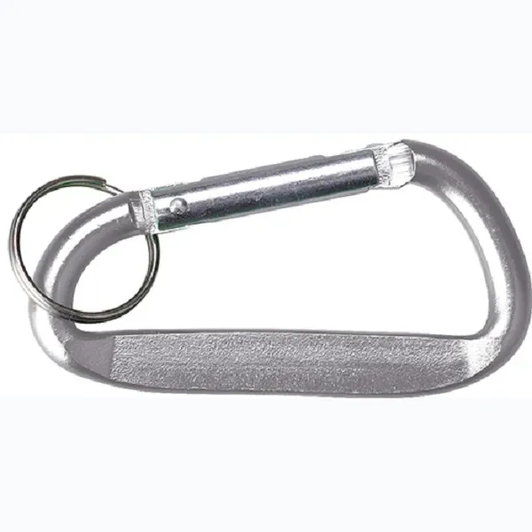 Carabiner with split key ring and solid aluminum construction.... from ASI 74585 Nu Promo International / Nu Promo Line