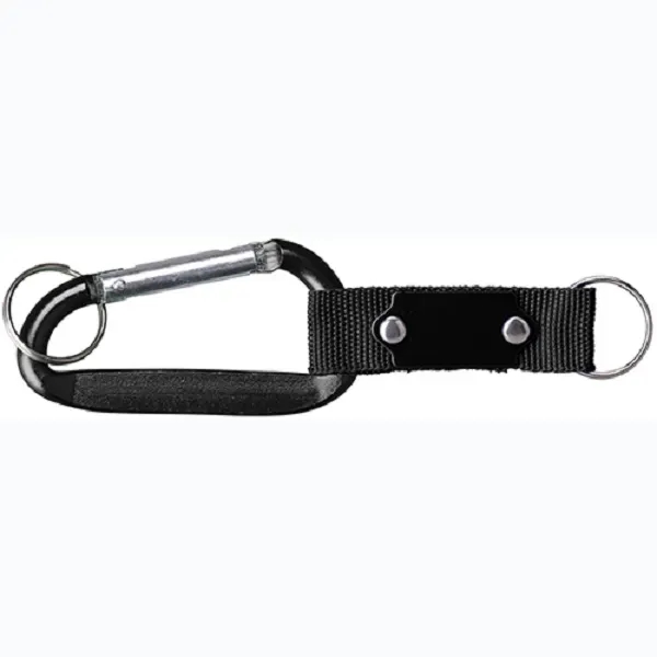 Carabiner with Strap w/ Metal Plate and split key ring and... from ASI 74585 Nu Promo International / Nu Promo Line