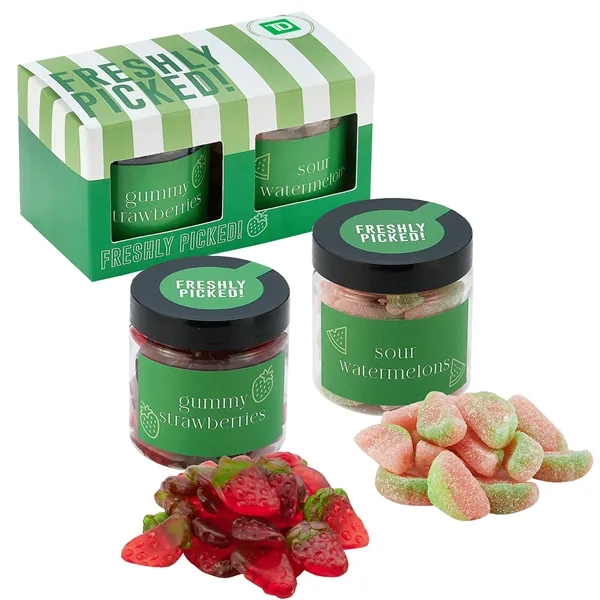 Freshly Picked Jar Set includes Sour Gummy Watermelons (3.5 oz), Gummy... from ASI 71685 Midnite Snax®