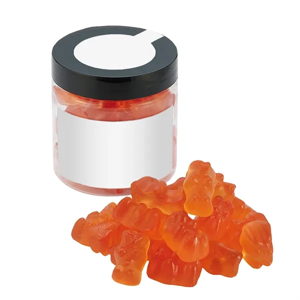 Champagne Gummy Bears (4 oz.) in a single candy jar.... from ASI 71685 Midnite Snax®