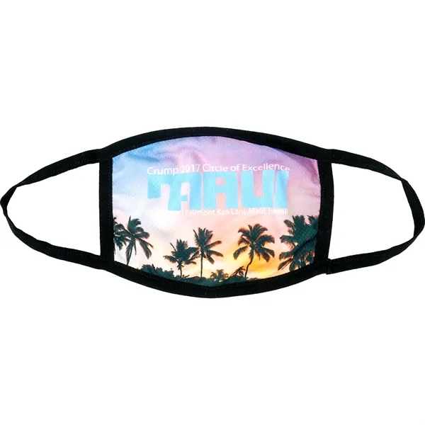 TWO-TONED FULL COLOR FABRIC FACE MASK... from ASI 30208 A P Specialties / AP Specialties