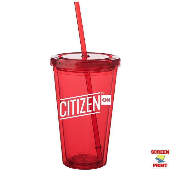 20 oz. Journey Double Wall Insulated Acrylic Tumbler with Screw-on Lid... from ASI 80060 VisionUSA