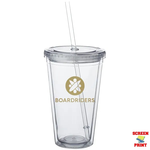 20 oz. Journey Double Wall Insulated Acrylic Tumbler with Screw-on Lid... from ASI 80060 VisionUSA
