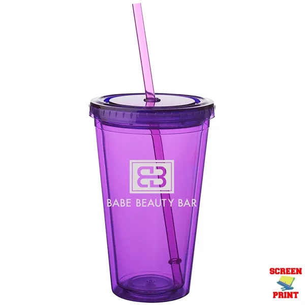 20 oz. Journey Double Wall Insulated Acrylic Tumbler with Screw-on Lid... from ASI 80060 VisionUSA
