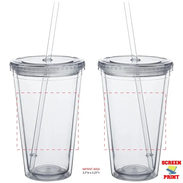 20 oz. Journey Double Wall Insulated Acrylic Tumbler with Screw-on Lid... from ASI 80060 VisionUSA