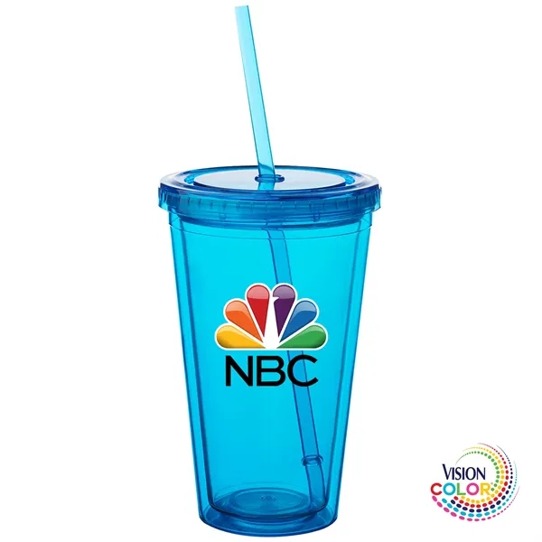 16 oz Journey Double Wall Insulated Acrylic Tumbler with Screw-on Lid... from ASI 80060 VisionUSA