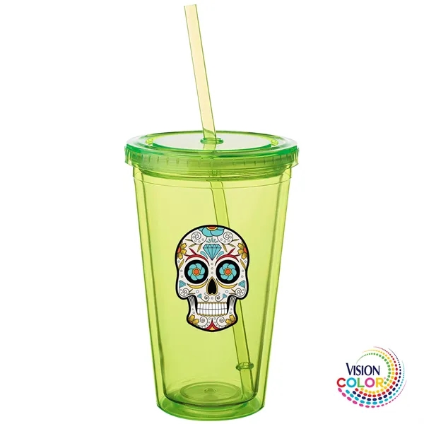 16 oz Journey Double Wall Insulated Acrylic Tumbler with Screw-on Lid... from ASI 80060 VisionUSA