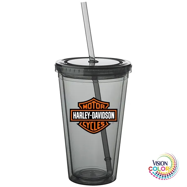16 oz Journey Double Wall Insulated Acrylic Tumbler with Screw-on Lid... from ASI 80060 VisionUSA