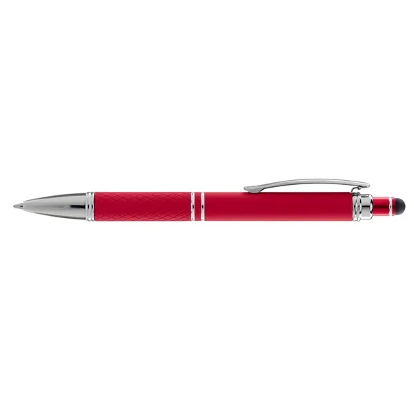 Click action aluminum ballpoint stylus pen with a soft-touch rubberized finish.... from ASI 68190 Lungsal / Lungsal