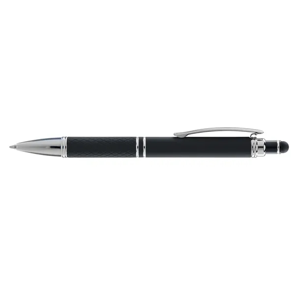 Click action aluminum ballpoint stylus pen with a soft-touch rubberized finish.... from ASI 68190 Lungsal / Lungsal