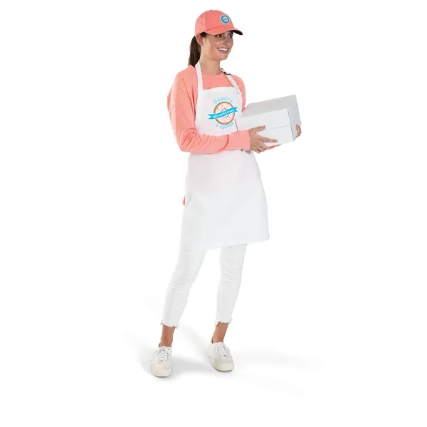 Polyester/cotton twill apron with neck strap, waist ties and patch pockets... from ASI 37461 Augusta Sportswear