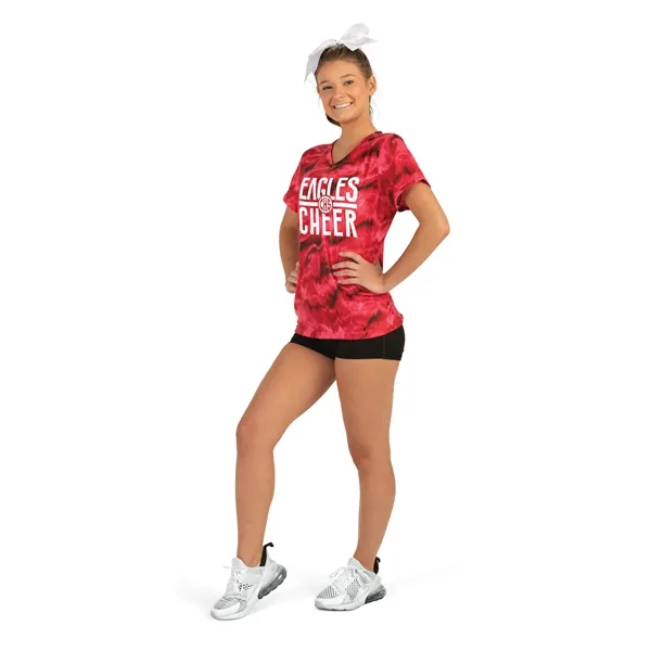 Girls Dare short made of 88/12 polyester/spandex knit with moisture wicking.... from ASI 37461 Augusta Sportswear