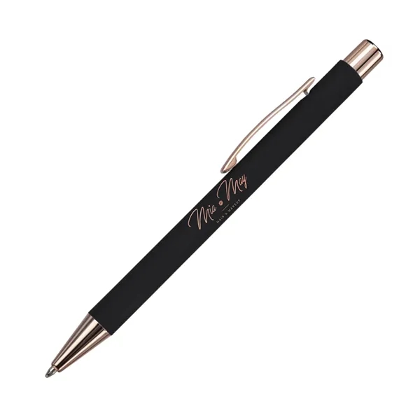 Click action aluminum ballpoint pen with rose gold colored accents.... from ASI 68190 Lungsal / Lungsal