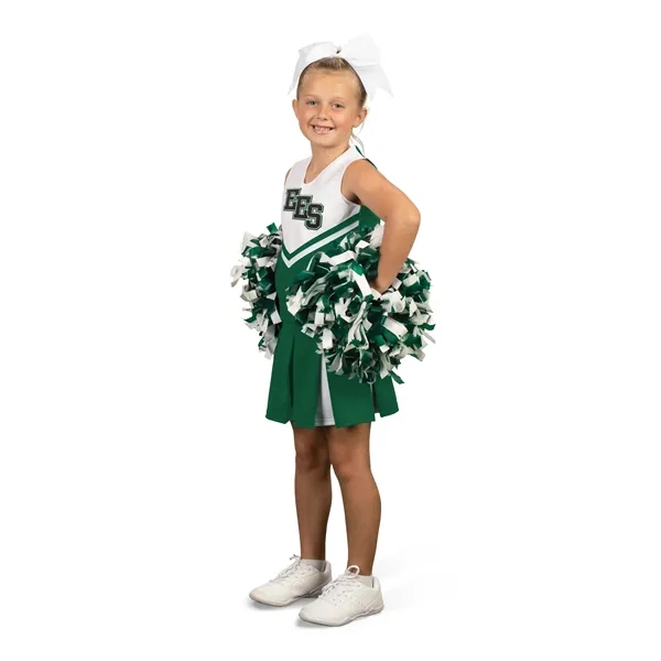 Girls 100% polyester double knit cheer skirt that's sold blank.... from ASI 37461 Augusta Sportswear