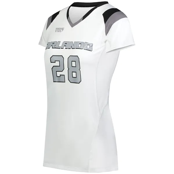 Girls Truhit Tri-Color Short Sleeve Jersey with color secure® technology.... from ASI 37461 Augusta Sportswear