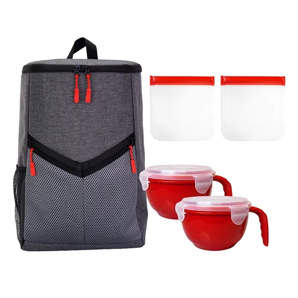 VICTORY NOODLE & SANDWICH COOLER BACKPACK SET... from ASI 30208 A P Specialties / AP Specialties