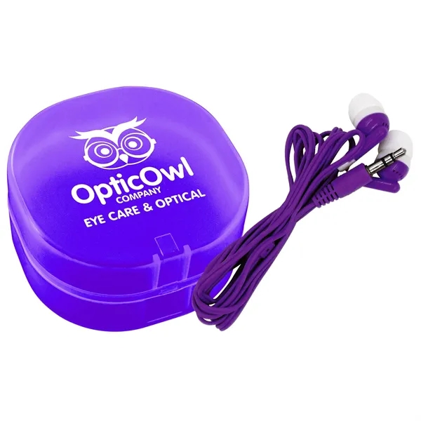 COLORFUL EAR BUD CARRY ALL... from ASI 30208 A P Specialties / AP Specialties