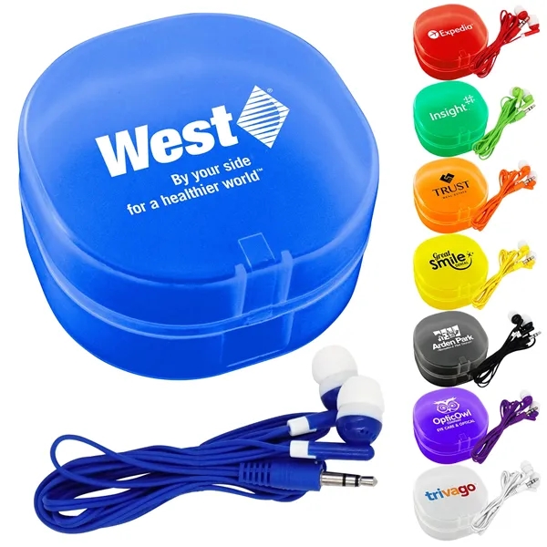 COLORFUL EAR BUD CARRY ALL... from ASI 30208 A P Specialties / AP Specialties