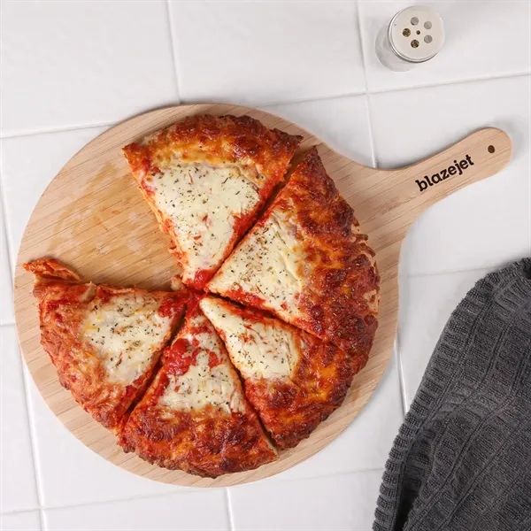 A versatile & stylish bamboo board for use as a pizza... from ASI 61966 HPG / Beacon Promotions
