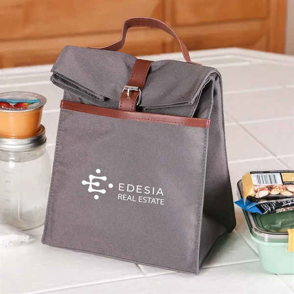 Lunch Cooler Bag is made with 600D polyester & brown vegan... from ASI 61966 HPG / Beacon Promotions